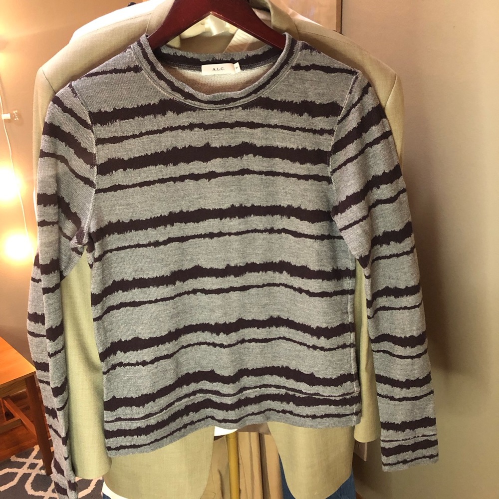 A.L.C. Long Sleeve Cotton Knit Top Sz M